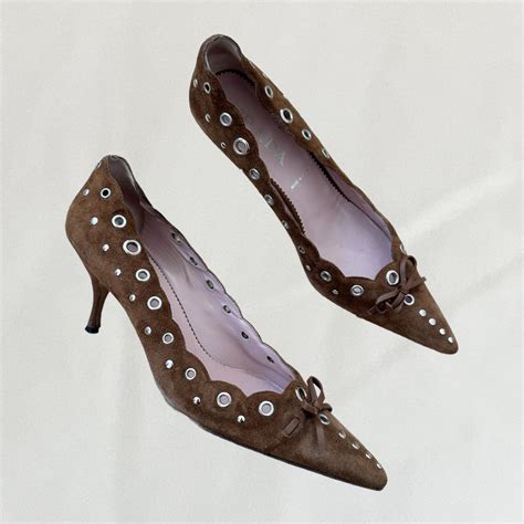 prada eyelet heels|Prada heels.